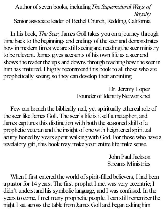 the seer james goll